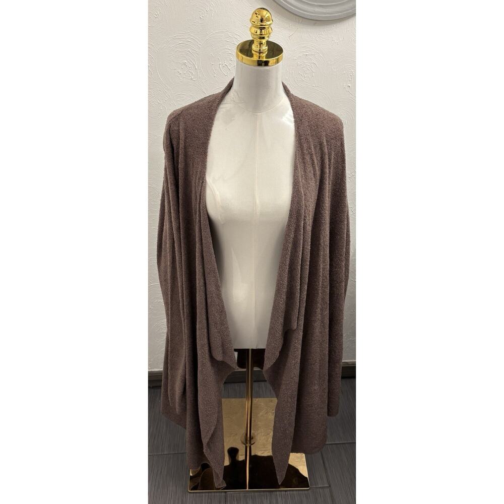 Barefoot Dreams Bamboo Chic Lite Cardigan Brown Size 3X Open Cozy Plush